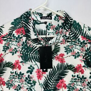 NWT Bad Birdie Golf Polo Shirt The Arborist Sz XL Multicolor Floral Short Sleeve